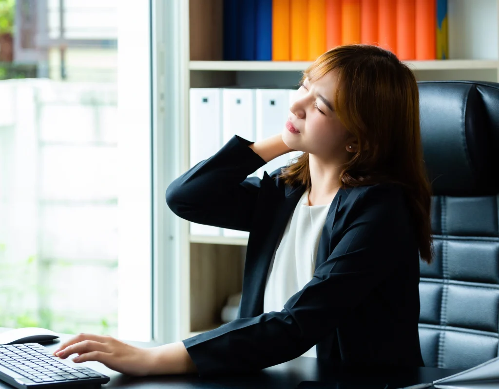 tech neck relief posture comparison